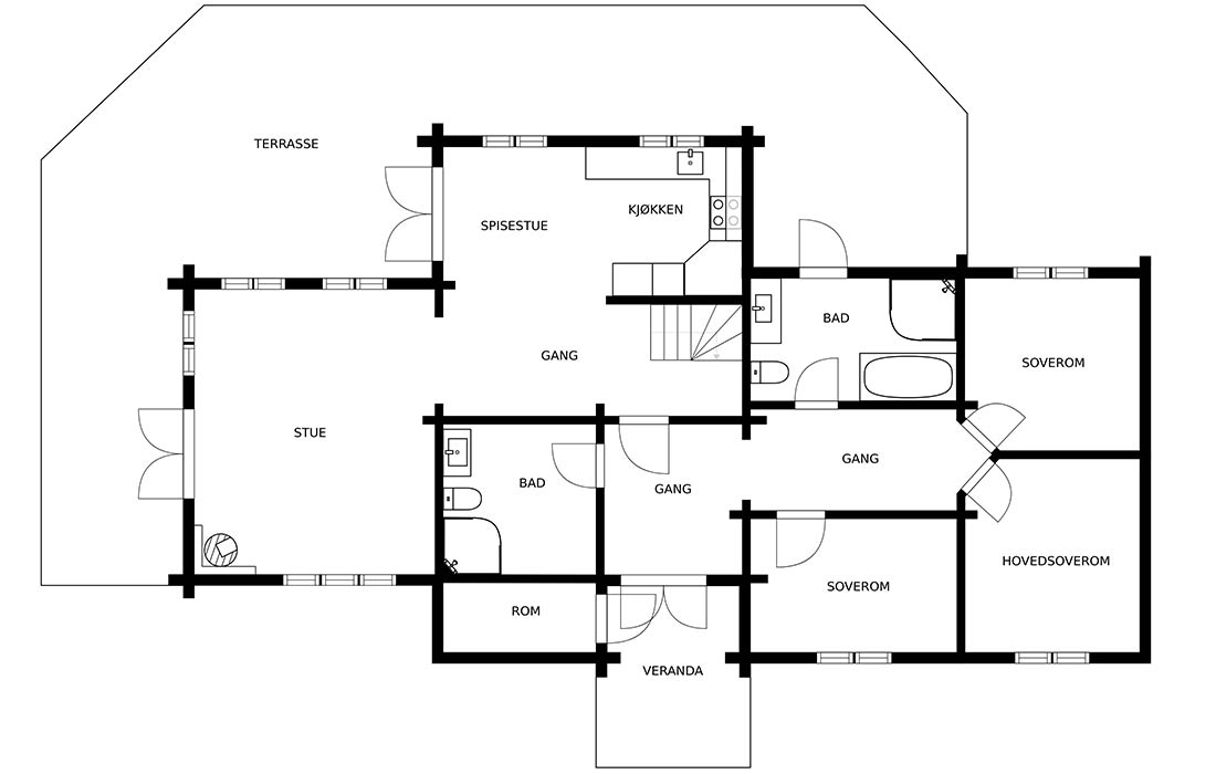 Soverom 2 – til venstre for trappen